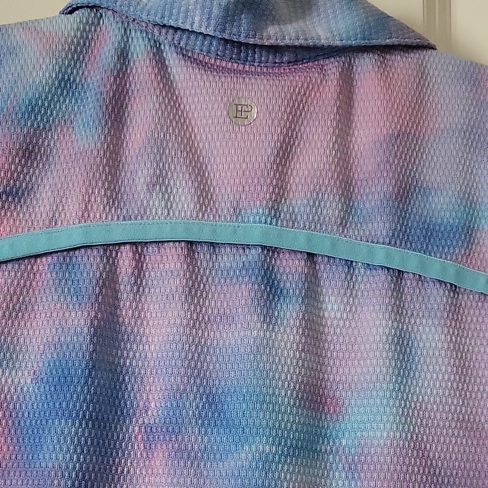 EP New York Women’s Medium Sleeveless Tie-Dye Polo – Pastel Blue & Pink - Picture 4 of 10